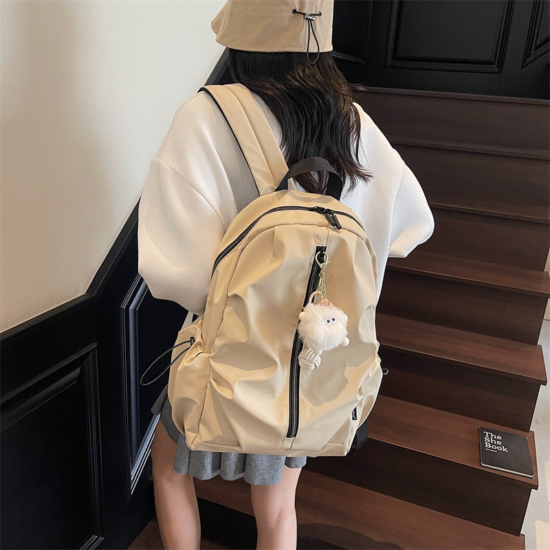 Multifunctional leisure backpack with practical viewing compartment