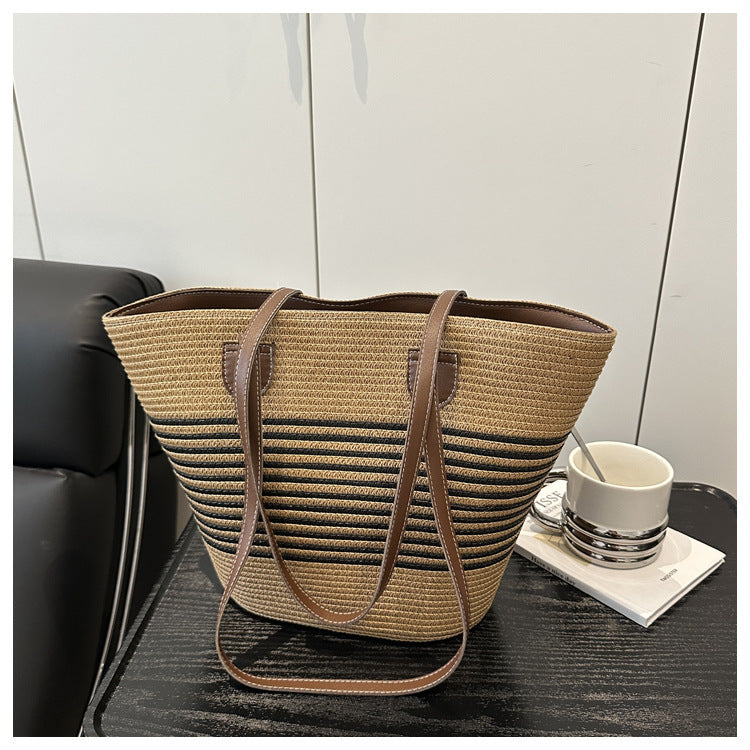 Stylish Straw Beach Tote Bag