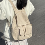 Versatile backpack with practical snap closure