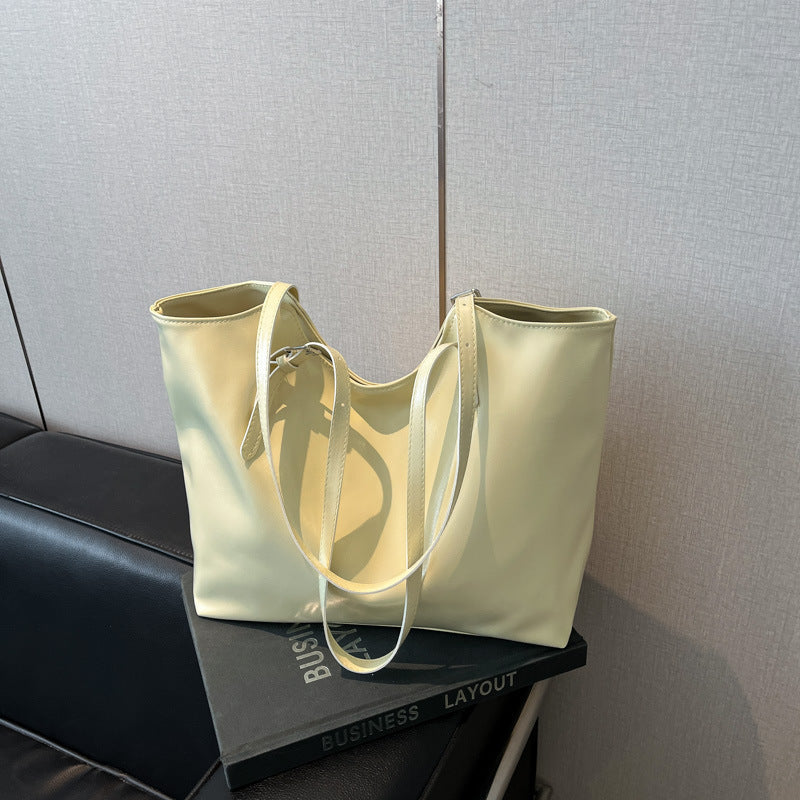 Women's stylish tote bag with practical inner pockets-https://detail.1688.com/offer/914664890411.html-Calm Wears-White-nothing-Calm Wears