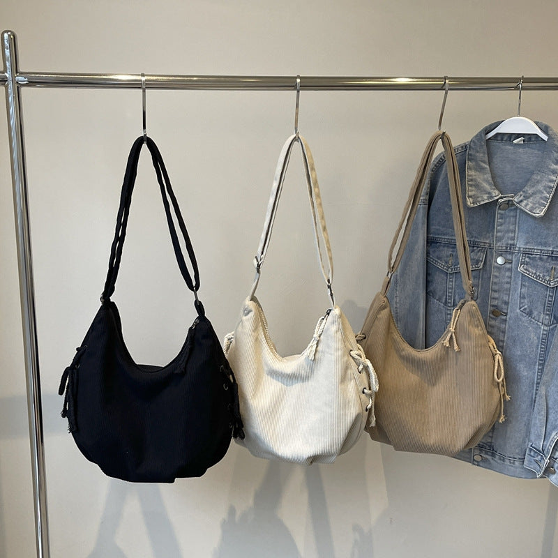 Casual Textured Hobo Bag Calm Wears