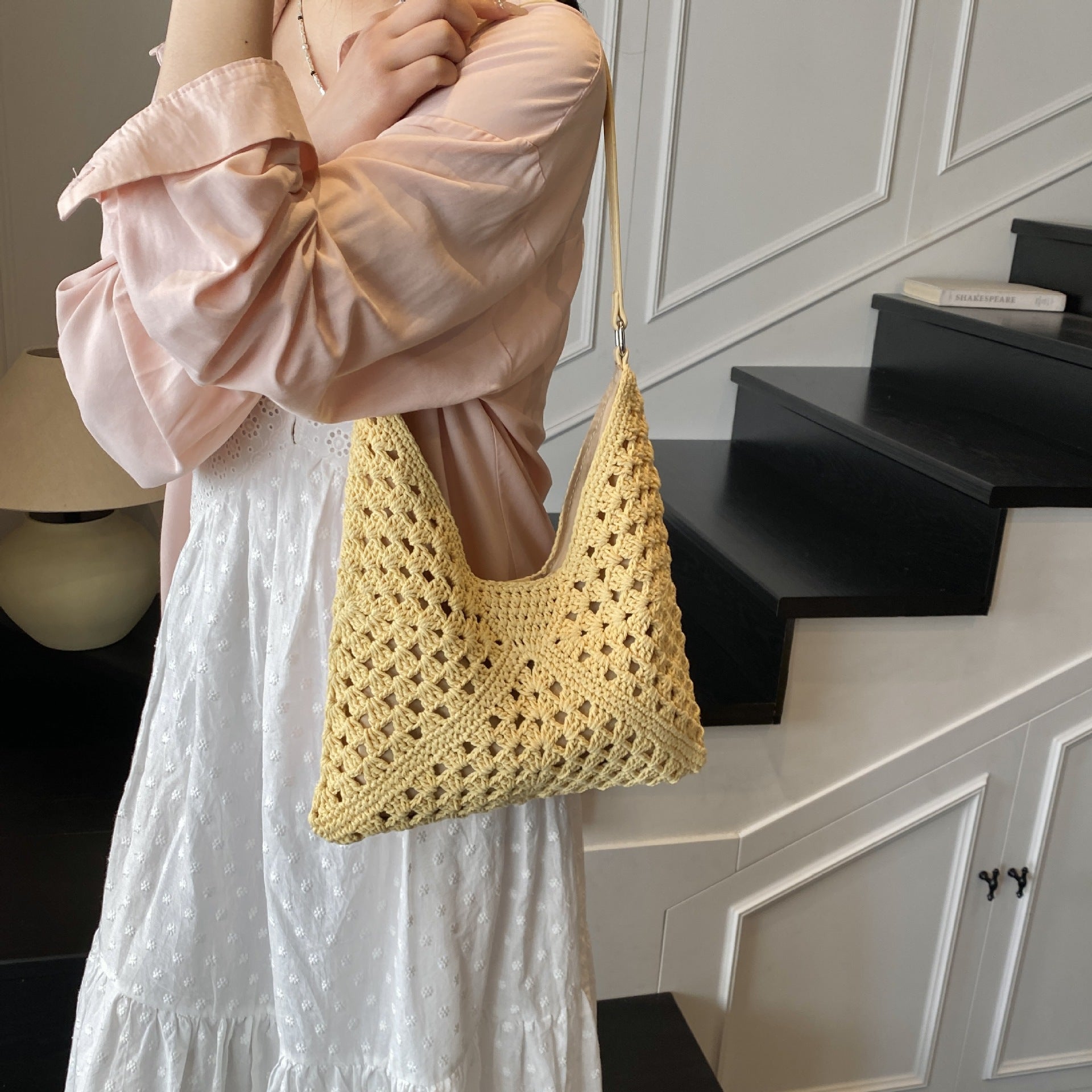 Women's crochet shoulder bag with ergonomic strap-https://detail.1688.com/offer/1039621366772.html-Calm Wears-Beige-nothing-Calm Wears