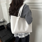 Women's tote bag with elegant minimalist structure and sturdy carrying handles-https://detail.1688.com/offer/1027680059148.html-Calm Wears-Black-nothing-Calm Wears