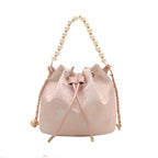 Elegant Floral Print Drawstring Bucket Bag