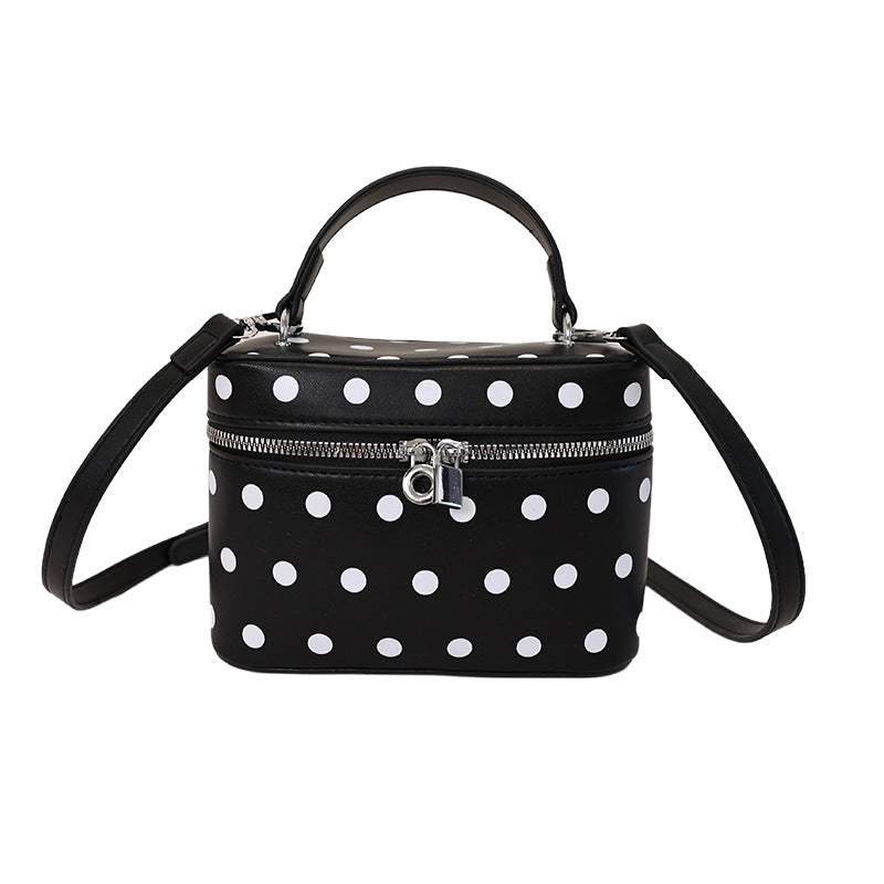Women's mini handbag with playful design and elegant accents