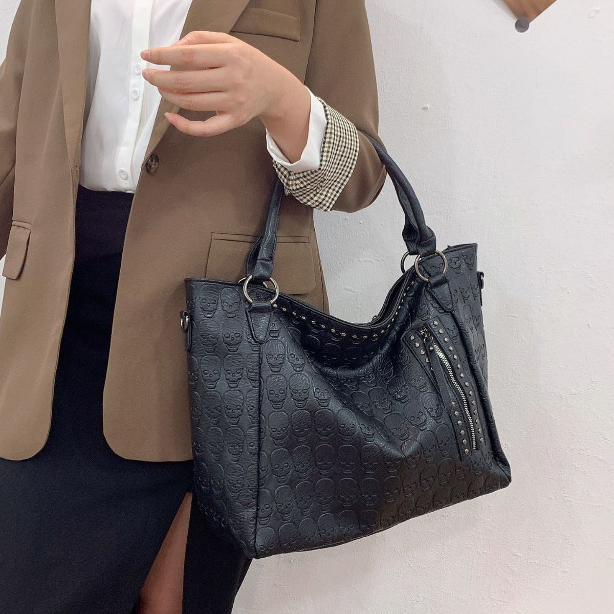 Women's fashionable tote bag with playful design-https://detail.1688.com/offer/869099722326.html-Calm Wears-Khaki-nothing-Calm Wears
