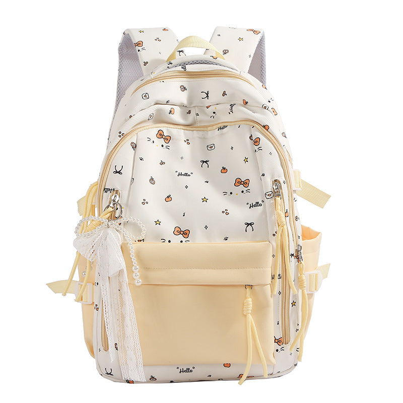 Leisure backpack with charming design and practical compartments