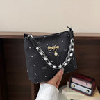 WoElegant Bow-Embellished Mini Crossbody Bag