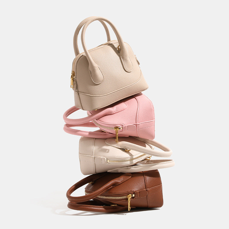 Women's mini handbag with textured artificial leather