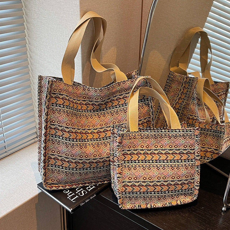 Women's shopping bag with artistic ethnic pattern-https://detail.1688.com/offer/921041996592.html-Calm Wears-Beige-nothing-Calm Wears
