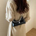 Women's fashionable shoulder bag with sparkling chain accent-https://detail.1688.com/offer/1025795333527.html-Calm Wears-Black-nothing-Calm Wears