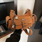 Women's shoulder bag in modern design with practical compartments-https://detail.1688.com/offer/1009380597804.html-Calm Wears-Green-Size: with tag-Calm Wears