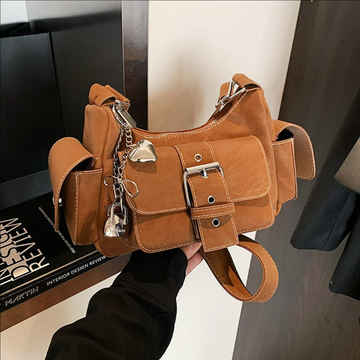 Women's shoulder bag in modern design with practical compartments-https://detail.1688.com/offer/1009380597804.html-Calm Wears-Green-Size: with tag-Calm Wears