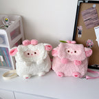 Plush backpack with animal character design