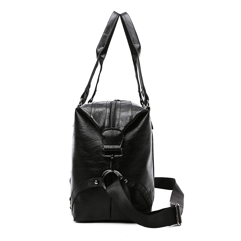 Luxurious Leather Weekend Duffel Bag