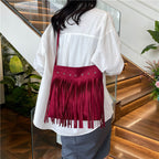 Fringe Suede Crossbody Bag