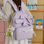 Cute Bow-Detail Backpack