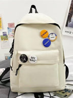 Backpack with Creative Badge Design