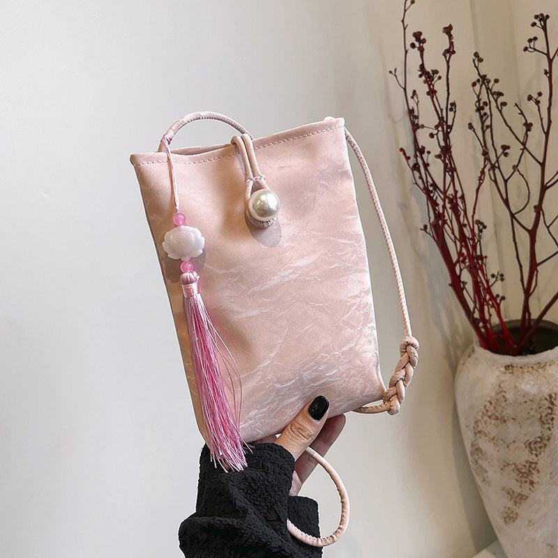 Elegant Textured Mini Crossbody Bag