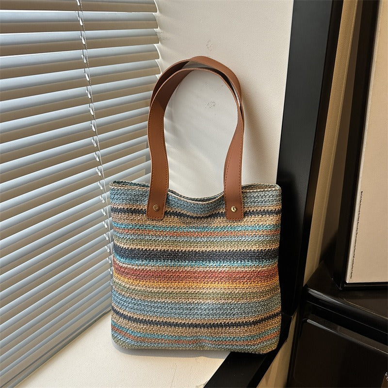 WoColorful Woven Tote Bag