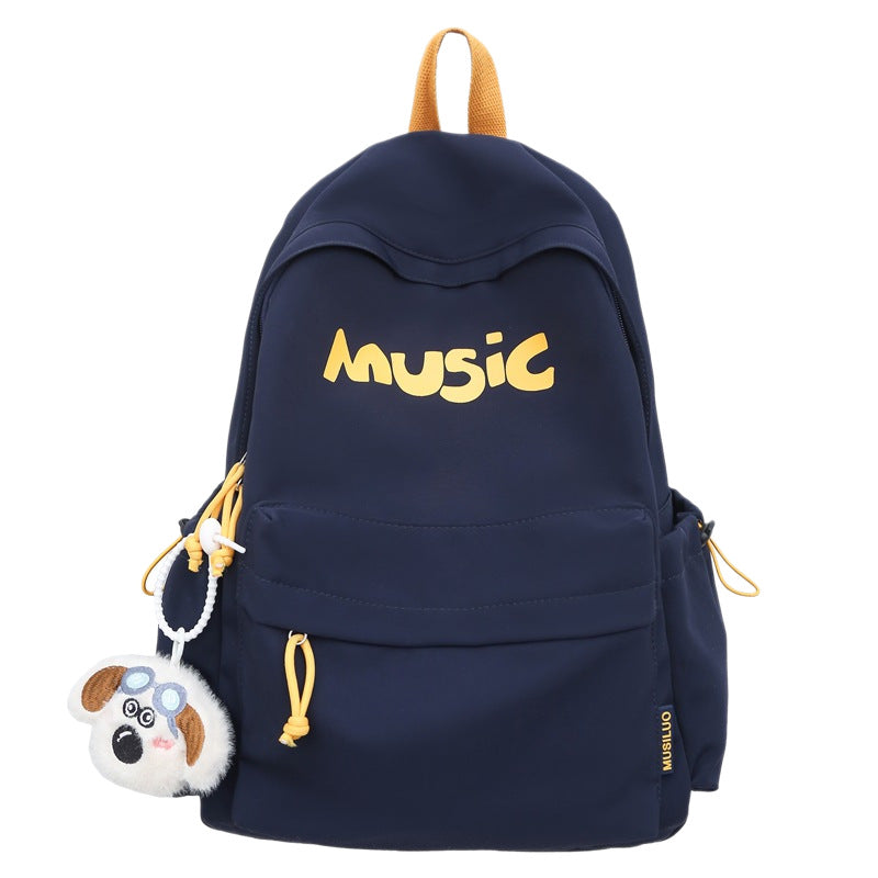 Casual Music-Themed Backpack