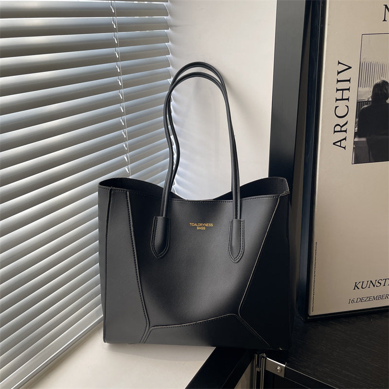 Women's elegant tote bag with structured design-https://detail.1688.com/offer/1028564209359.html-Calm Wears-Black-nothing-Calm Wears
