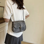 Vintage-Inspired Crossbody Satchel