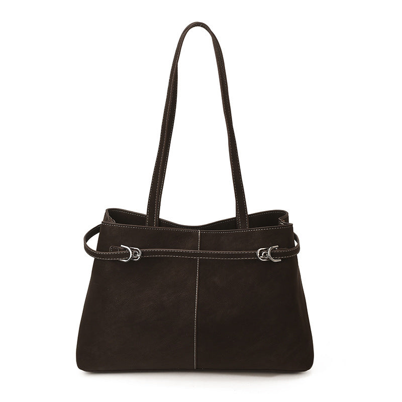 Women's Tote Bag made of high-quality synthetic leather with elegant shoulder strap-https://detail.1688.com/offer/1006623706819.html-Calm Wears-Braun-nothing-Calm Wears
