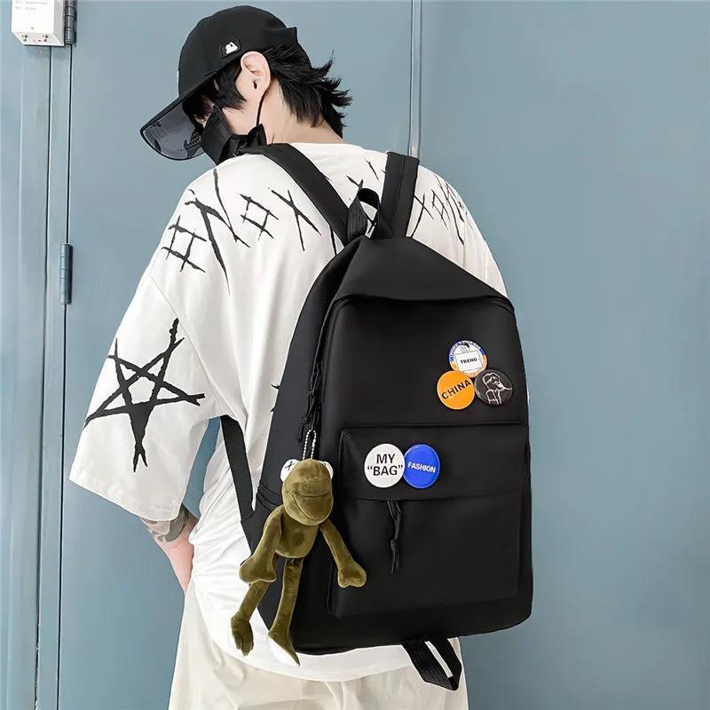 Backpack with Creative Badge Design