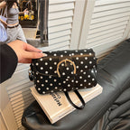 Stylish Polka Dot Crossbody Handbag