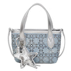 Women's mini handbag with sparkling star pendant