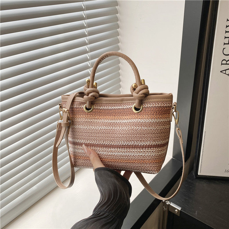 Woven Handheld Tote Bag