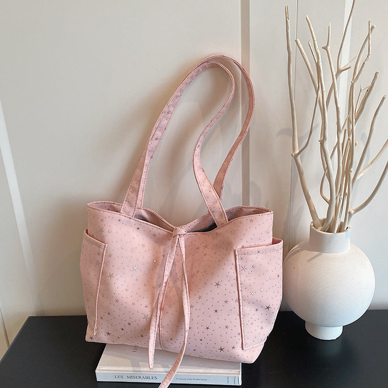 WoStar-Patterned Canvas Tote Bag