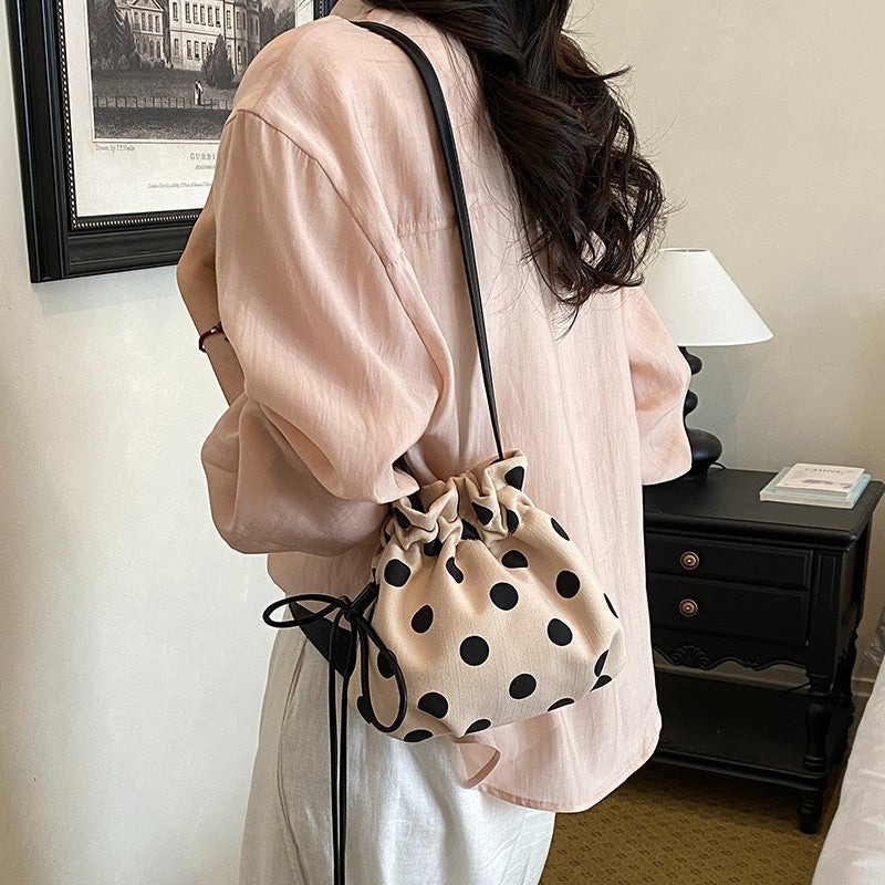 WoFun Polka Dot Drawstring Mini Handbag