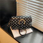 Stylish Polka Dot Crossbody Handbag