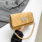 WoChic Designer Handbag with Butterfly Accent