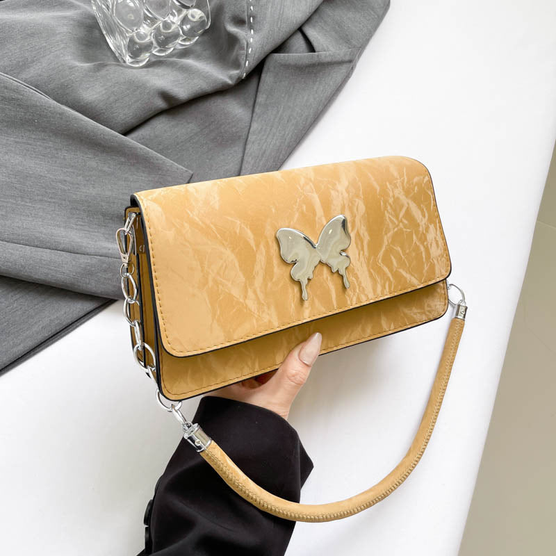 WoChic Designer Handbag with Butterfly Accent