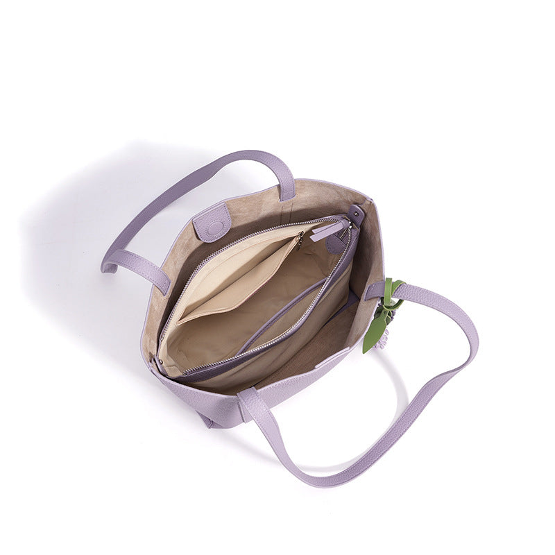 Ladies stylish tote bag with floral pendant-https://detail.1688.com/offer/1021056673078.html-Calm Wears-Lavender-29-Calm Wears