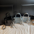 Women's mini handbag with sparkling star pendant
