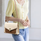 Elegant Dual-Tone Handbag