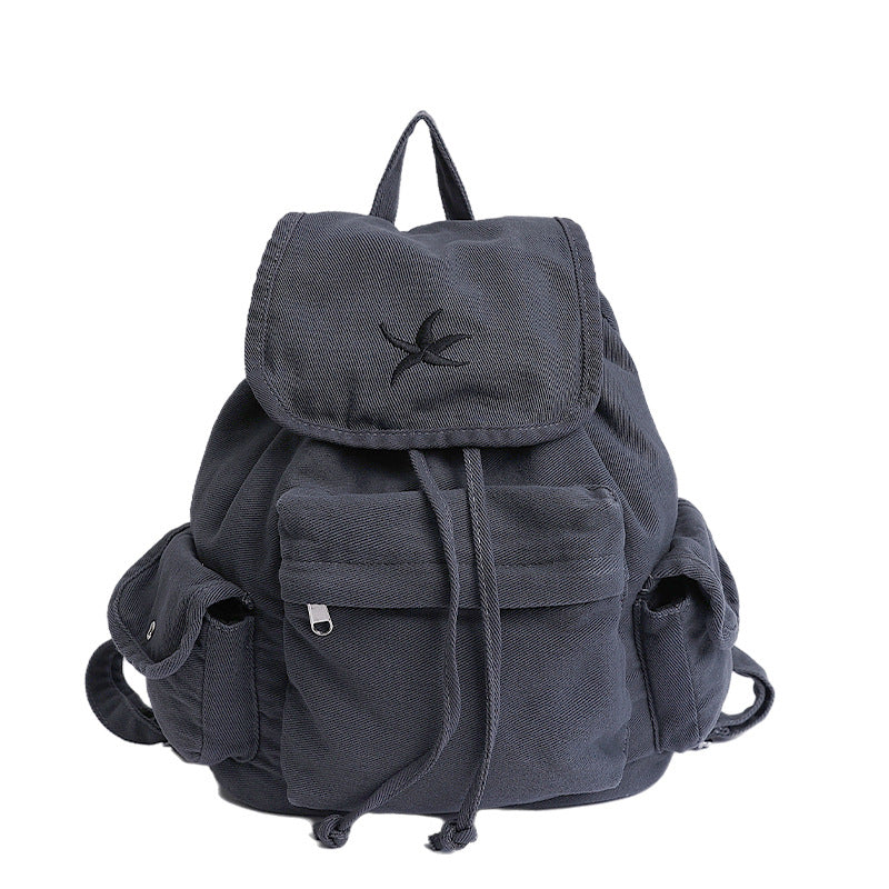 Canvas Drawstring Backpack for Casual Outings