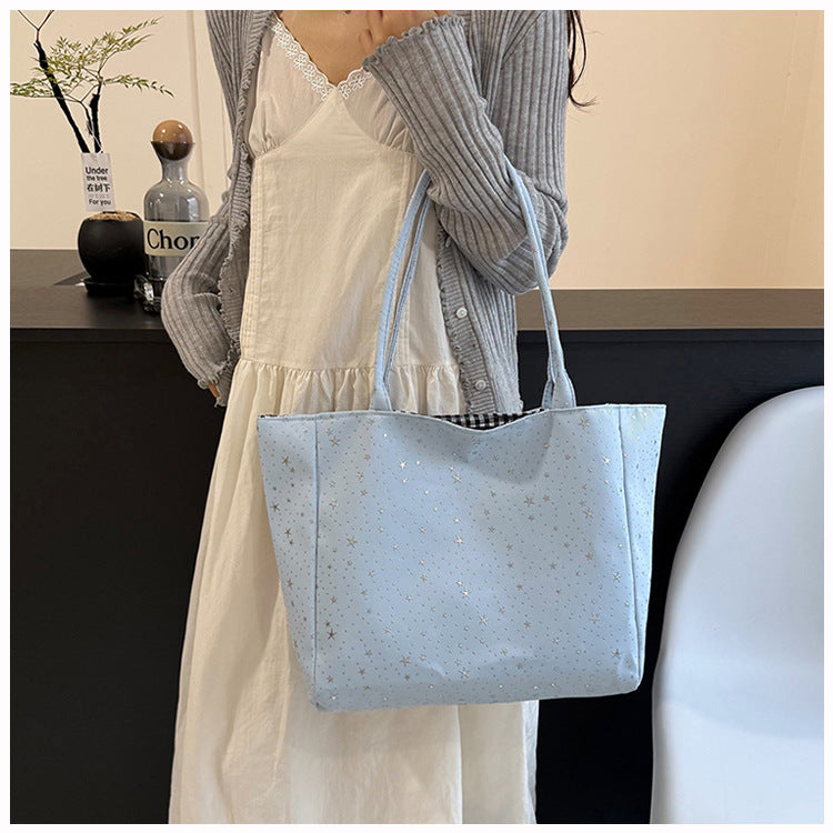 Stylish Star-Patterned Tote Bag