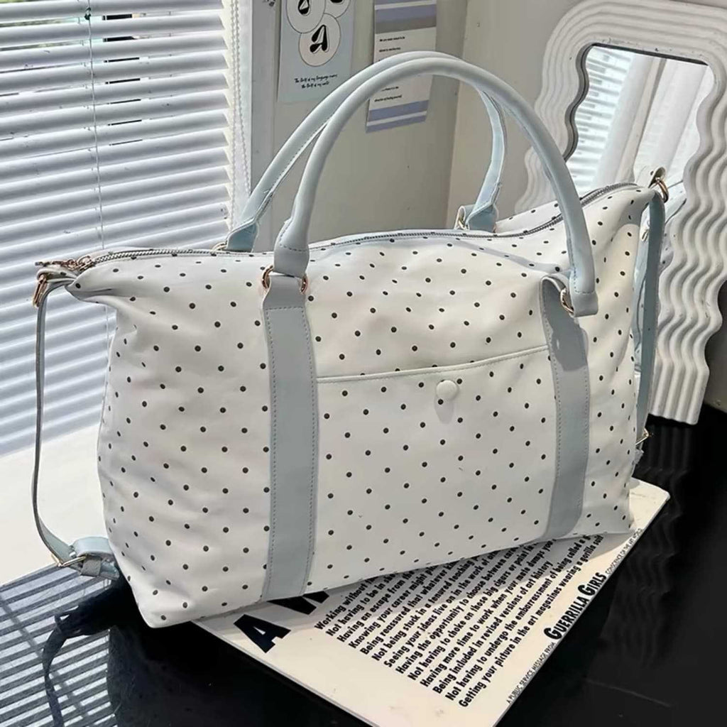 Stylish Polka Dot Travel Duffel Bag
