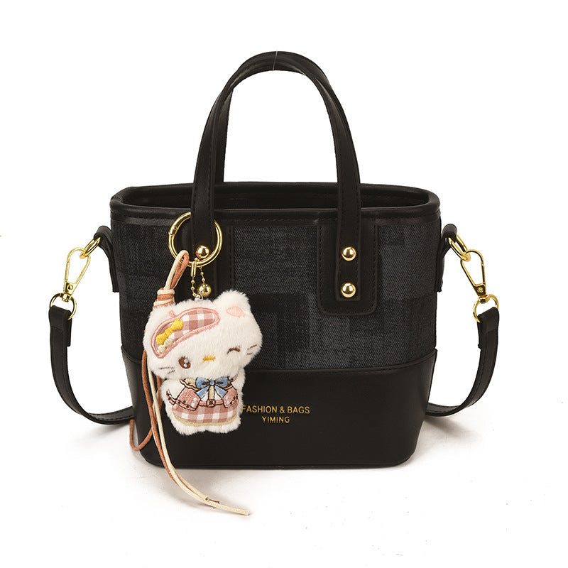 Ladies Mini Shoulder Bag with Cute Pendant