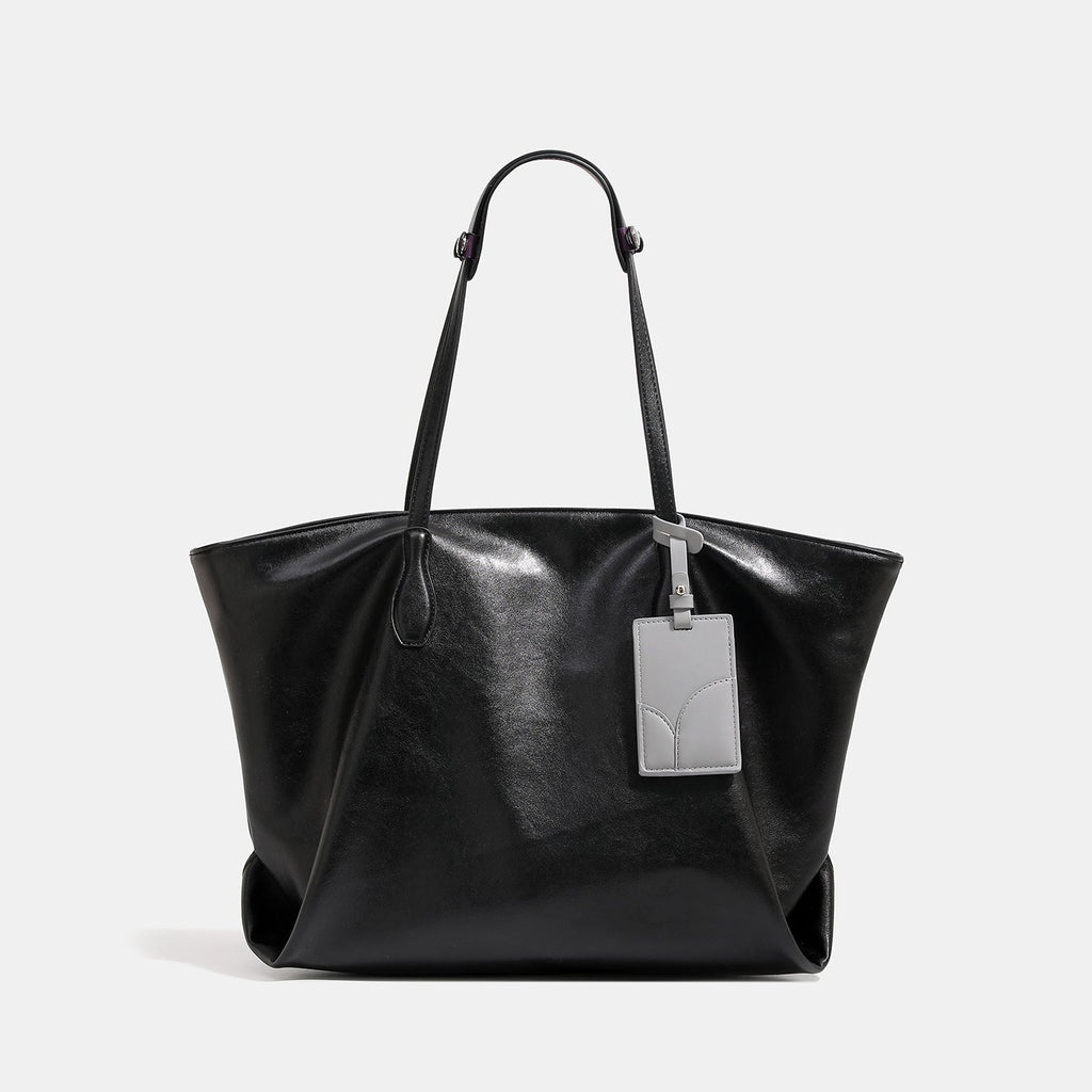 Women high-quality tote bag made of soft synthetic leather with textured design-https://detail.1688.com/offer/974801047470.html-Calm Wears-Chocolate-nothing-Calm Wears