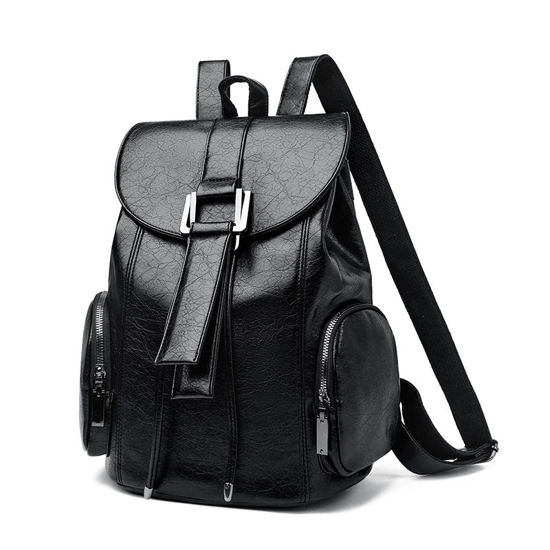 Retro Chic Vegan Leather Backpack