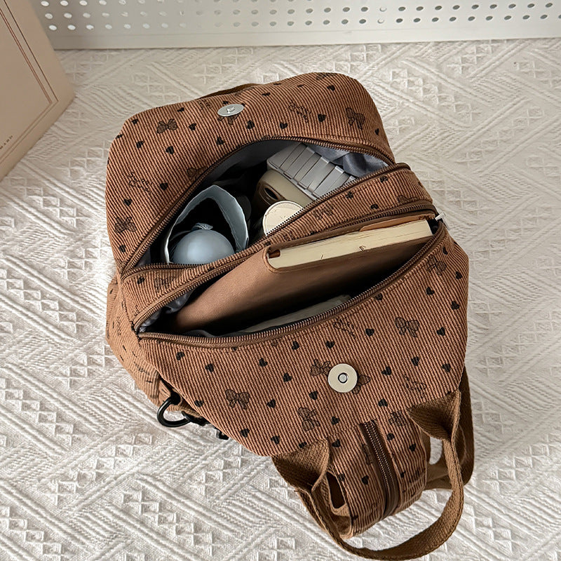 Cord Backpack with Playful Designs
