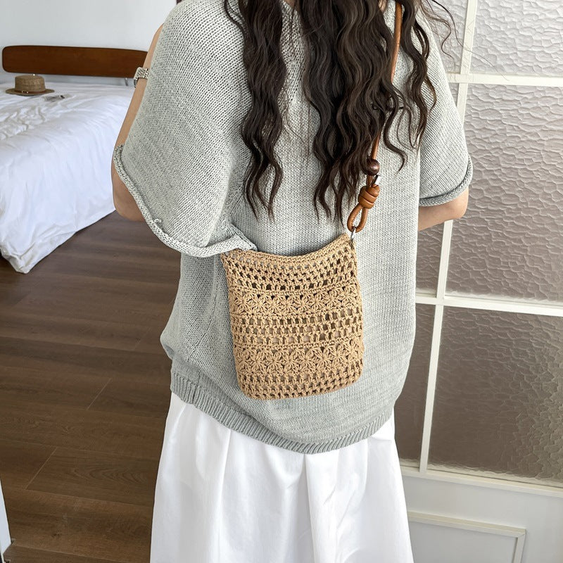 Women crocheted shoulder bag with decorative details-https://detail.1688.com/offer/1052324400056.html-Calm Wears-Khaki-nothing-Calm Wears