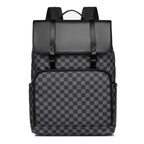 Stylish Checkerboard Pattern Backpack