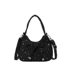 WoDecorative Star-Patterned Hobo Bag